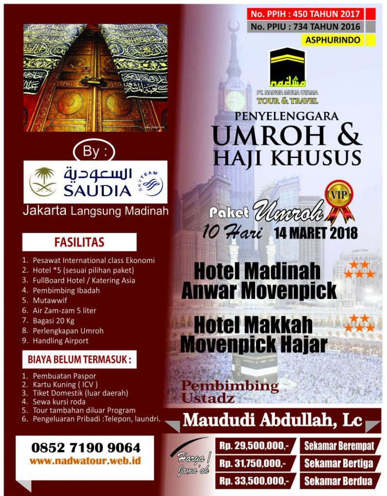 Umroh VIP Ust Maududi Abdullah 14 Maret 2018