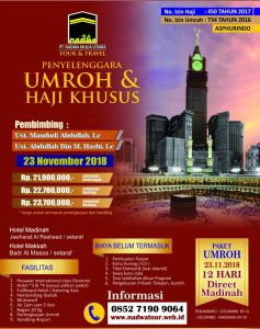 Umroh Nadwa Travel bersama ust Maududi Abdullah, Lc