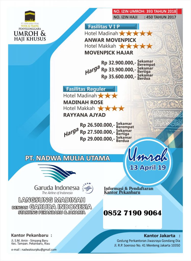 Umroh 13 April 2019 - Nadwa Tour Travel