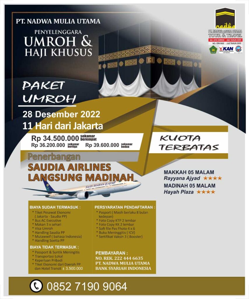 Umroh Desember 2022 - Nadwa Travel